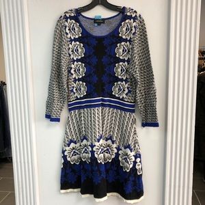 Indication Soft Blue and White Dress